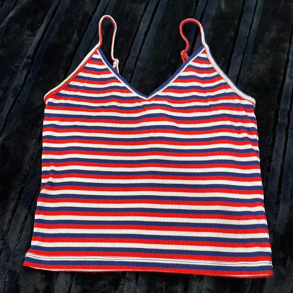 Forever 21 striped crop tank top